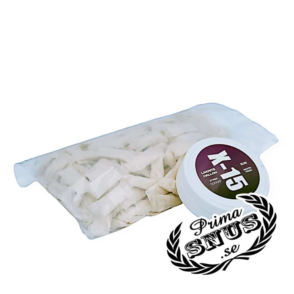 X-15 All white hallon/lakrits innehåll